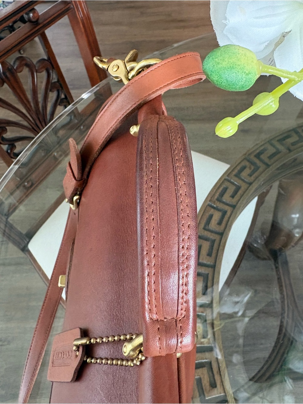 🤎🤎VINTAGE COACH BRITISH TAN WILLIS GLOVE TANNED LEATHER BAG!🤎🤎9927 - Picture 7 of 13